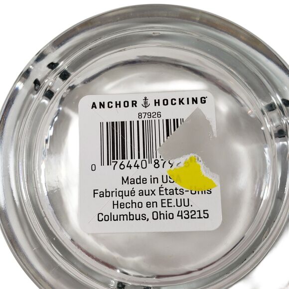 Anchor Hocking 87926 Round Ashtray Made In USA Clear Heavy Glass 4 Inch - Picture 4 of 5